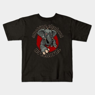 Smoking Elephant Wreckords Kids T-Shirt